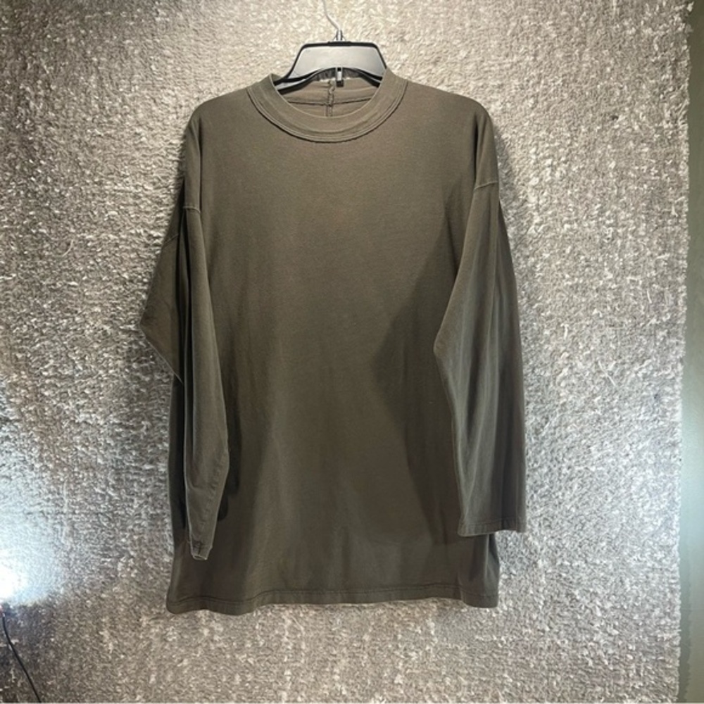 FREE PEOPLE We The Free Women's Tee Oversized Boho Size Small Peasant Boho Green